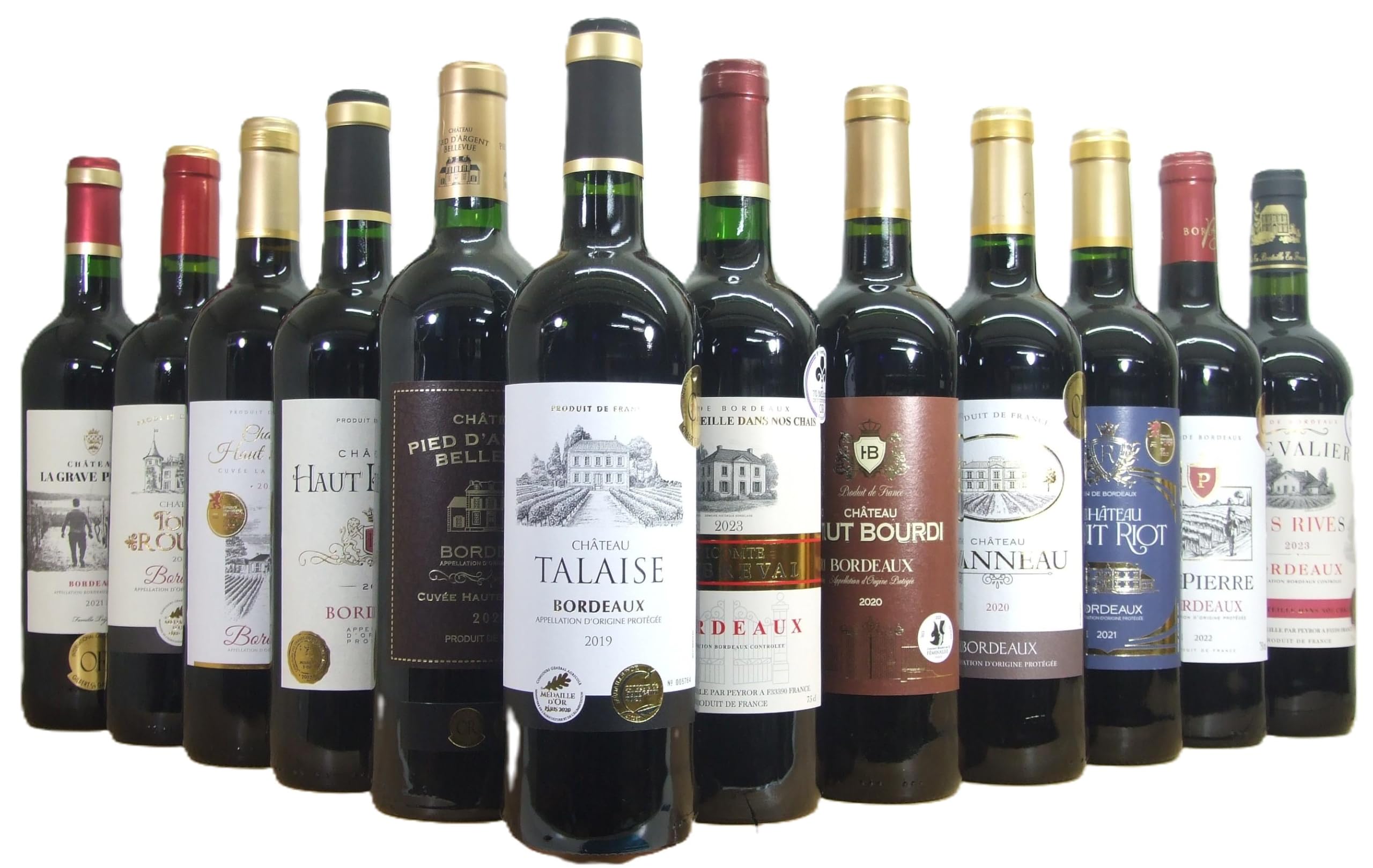 フランス金賞受賞　赤白12本セット　750ml Amazon.co.jp: 赤ワイン フランス ボルドー金賞受賞ワイン12本セット